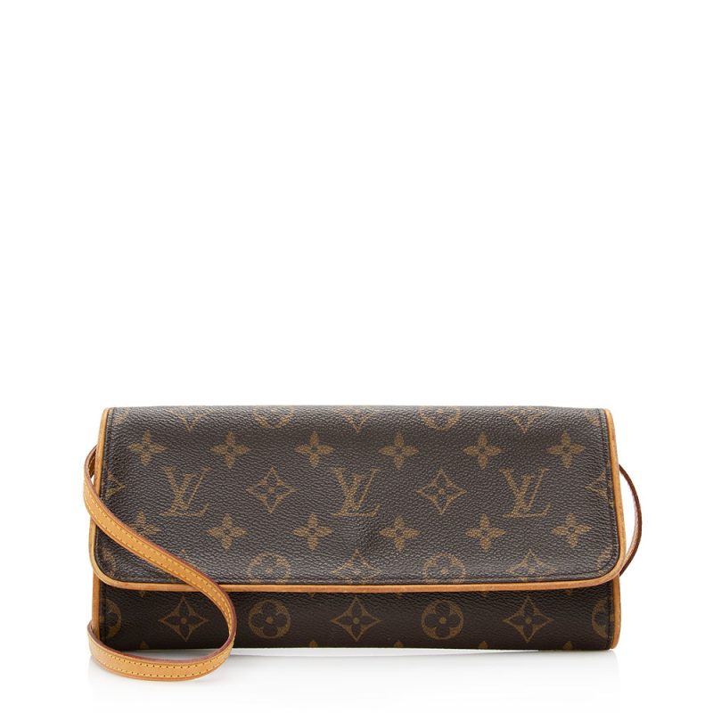Louis Vuitton Vintage Monogram Canvas Pochette Twin GM Shoulder Bag (20795)