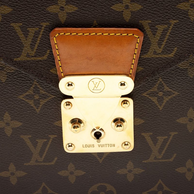 Louis Vuitton Vintage Monogram Canvas Porte Documents Senateur Clutch (7sLzA4) - Image 8