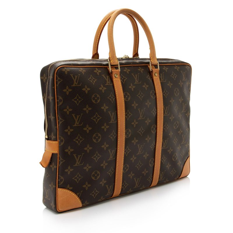 Louis Vuitton Vintage Monogram Canvas Porte Documents Voyage Bag (ly8Fg2) - Image 2