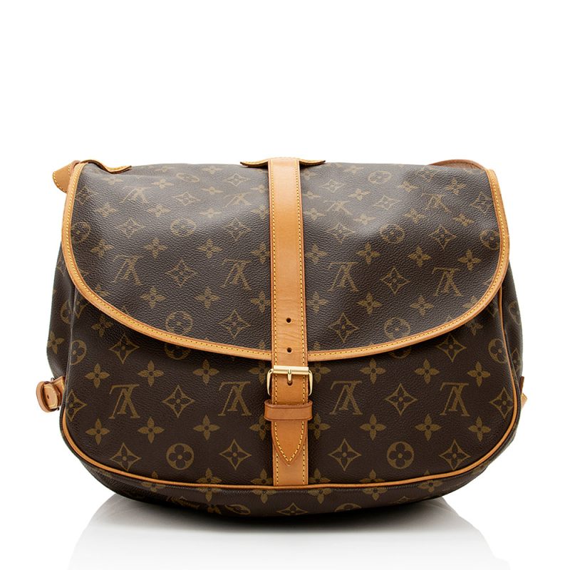 Louis Vuitton Vintage Monogram Canvas Saumur 35 Messenger Bag (20845) - Image 3