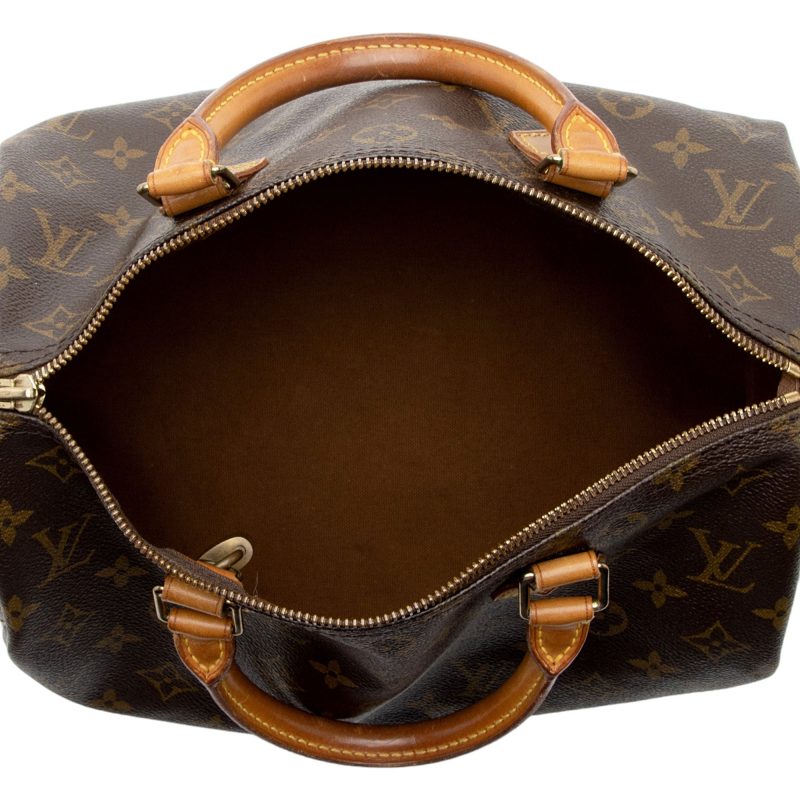 Louis Vuitton Vintage Monogram Canvas Speedy 30 Satchel (KJo9AE) - Image 7
