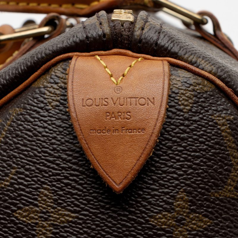 Louis Vuitton Vintage Monogram Canvas Speedy 30 Satchel (KJo9AE) - Image 8