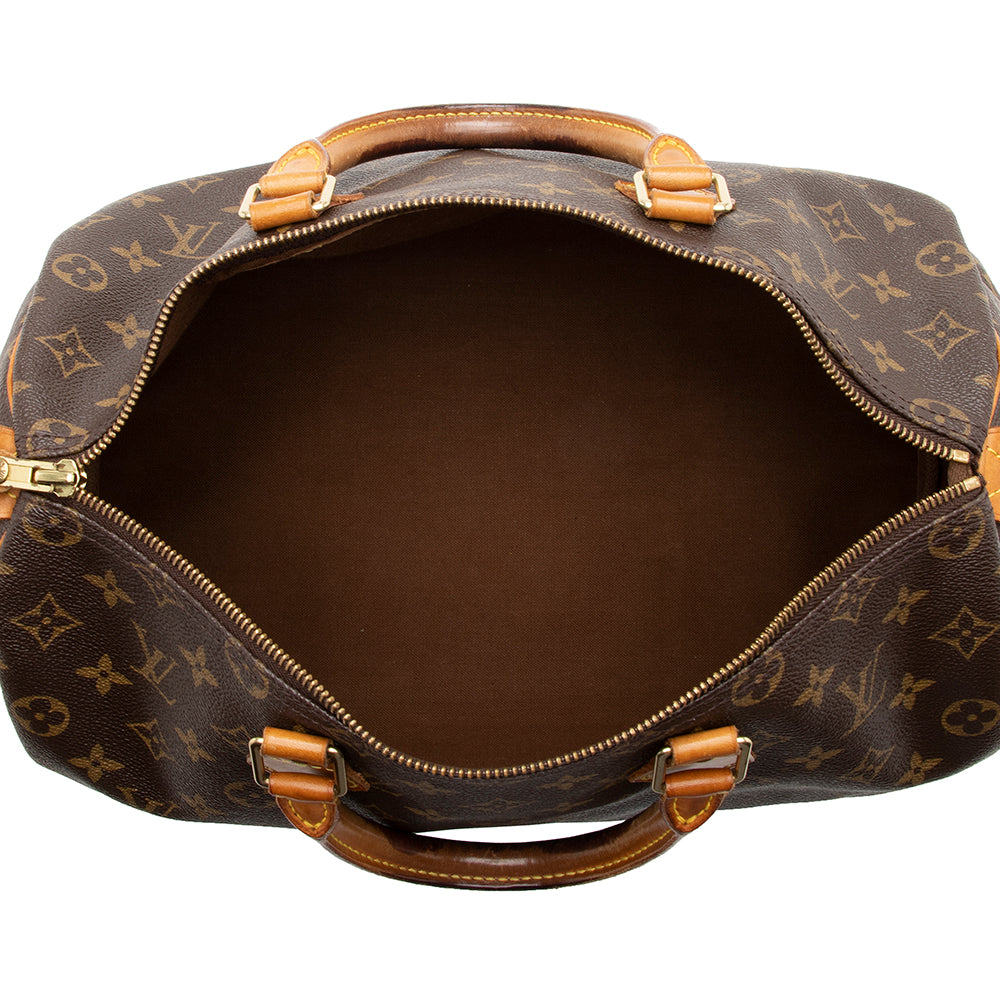 Louis Vuitton Vintage Monogram Canvas Speedy 35 Satchel (15685) - Image 7