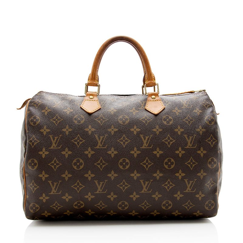 Louis Vuitton Vintage Monogram Canvas Speedy 35 Satchel (15810)