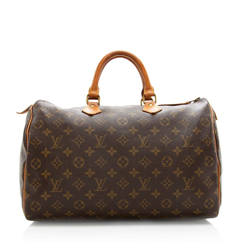 Louis Vuitton Vintage Monogram Canvas Speedy 35 Satchel (18502)