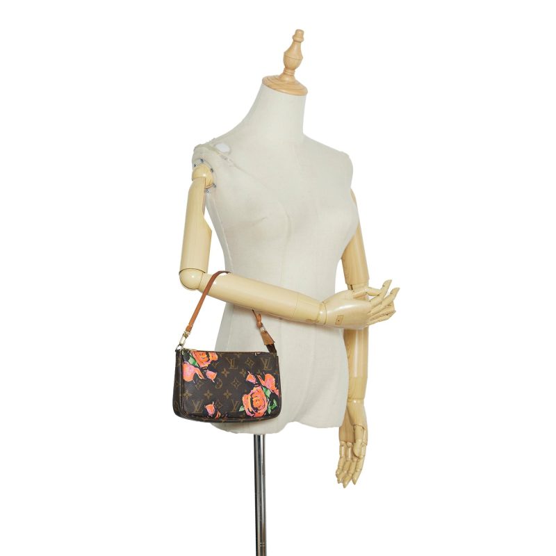 Louis Vuitton x Stephen Sprouse Monogram Roses Pochette Accessoires (PDeGfn) - Image 5