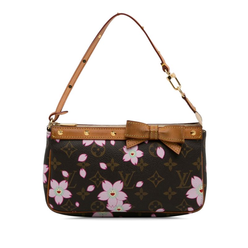 Louis Vuitton x Takashi Murakami Monogram Cherry Blossom Pochette Accessoires (7sO3pP)