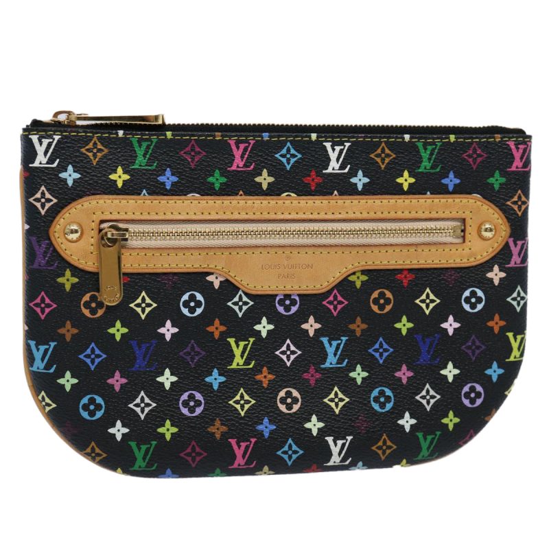 Louis Vuitton Multicolor Pochette MM Coin Purse Black M60031  ac2507
