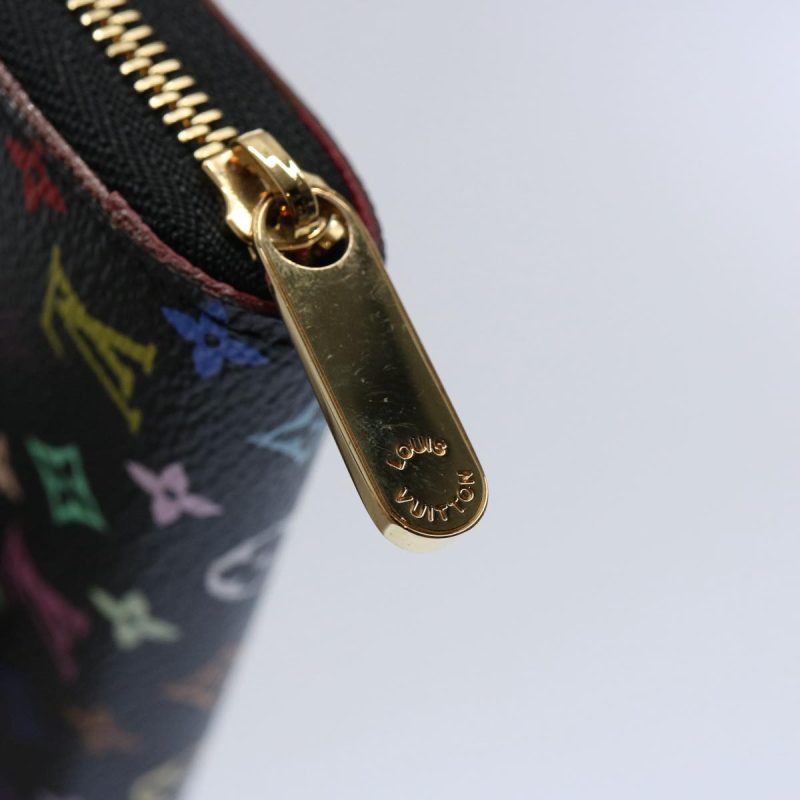 Louis Vuitton Monogram Multicolor Zippy Coin Purse  Black M93740  am5245 - Image 8