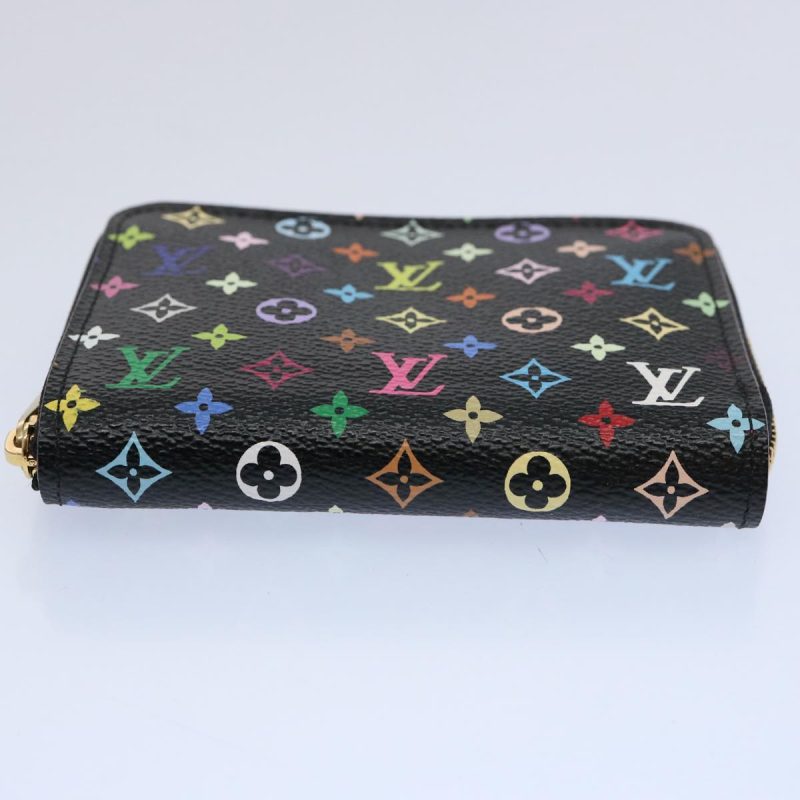 Louis Vuitton Monogram Multicolor Zippy Coin Purse  Black M93740  am5245 - Image 6