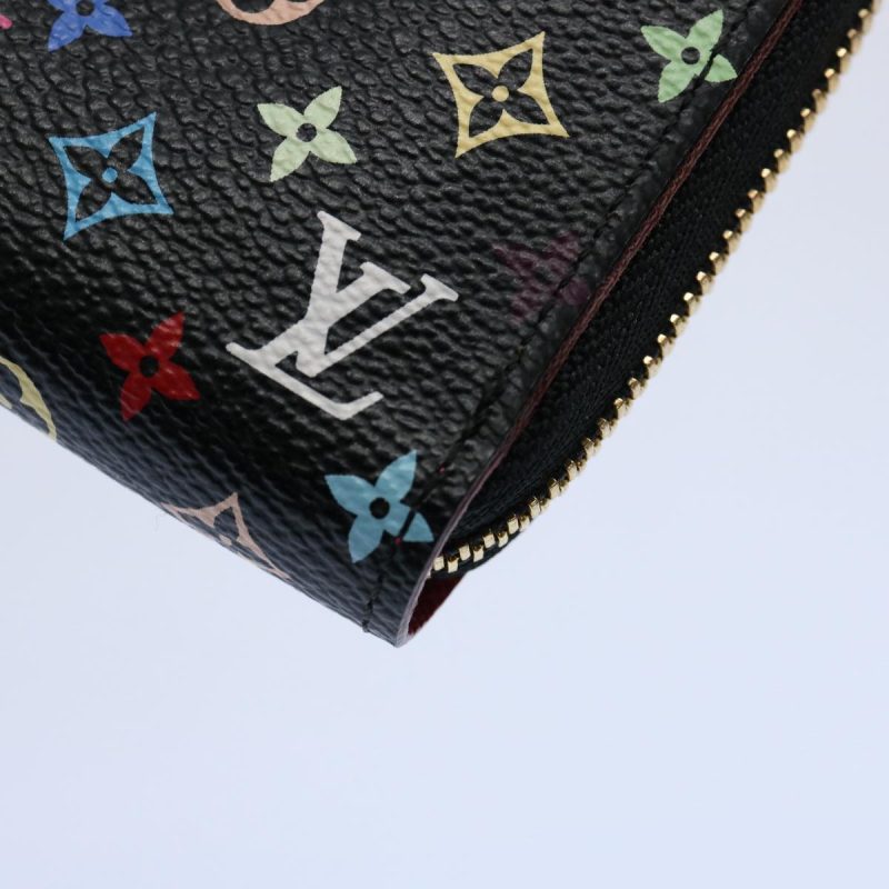 Louis Vuitton Monogram Multicolor Zippy Coin Purse  Black M93740  am5245 - Image 7