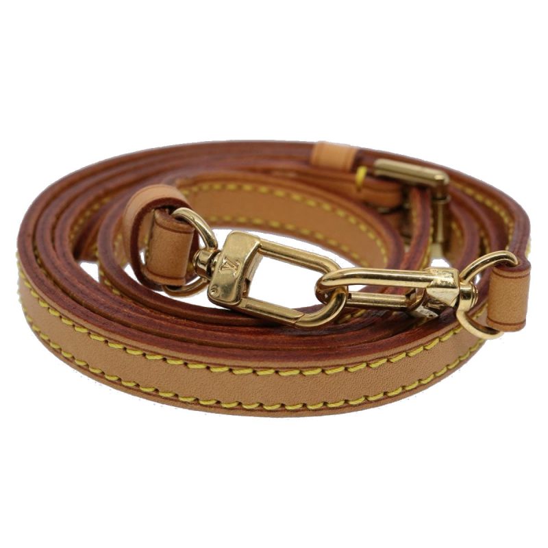 Louis Vuitton Adjustable Shoulder Strap Leather 36.6""-43.7"" Beige Auth am5254 - Image 2