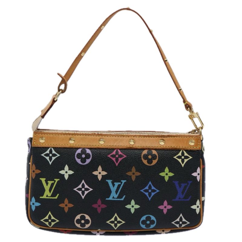 Louis Vuitton Multicolor Pochette Accessoires 2way Black M92648  am5279 - Image 2