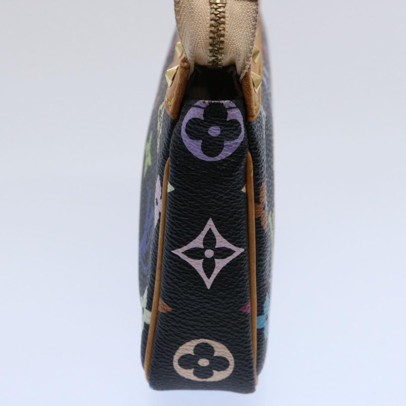 Louis Vuitton Multicolor Pochette Accessoires 2way Black M92648  am5279 - Image 4