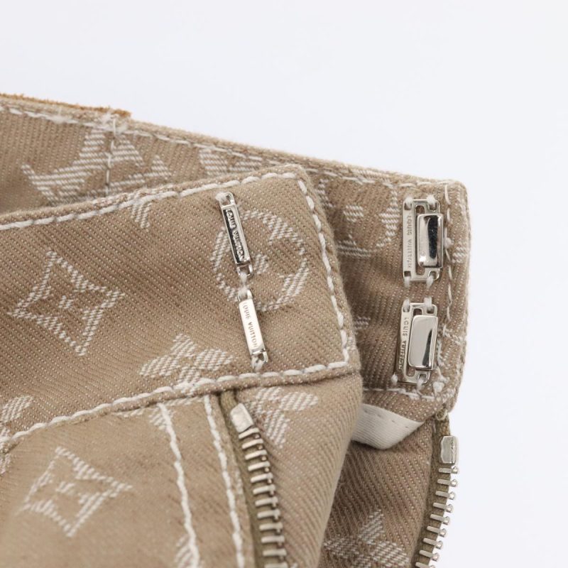 Louis Vuitton Monogram denim skirt 36 Beige  am6864 - Image 9