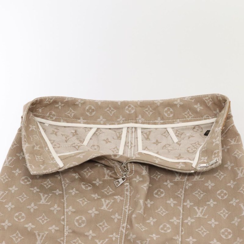 Louis Vuitton Monogram denim skirt 36 Beige  am6864 - Image 10
