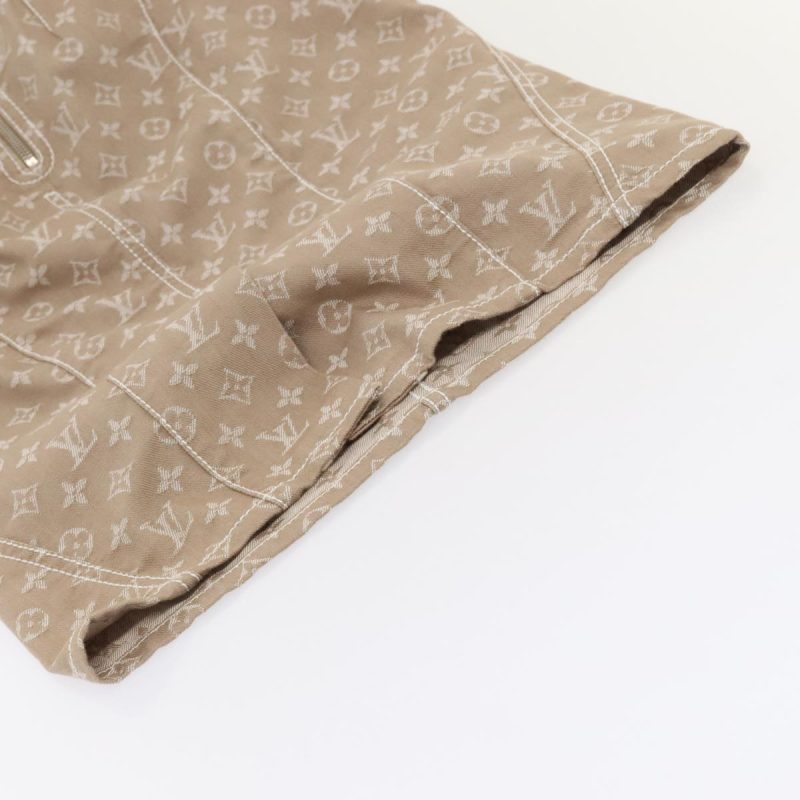 Louis Vuitton Monogram denim skirt 36 Beige  am6864 - Image 4