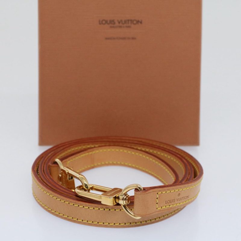 Louis Vuitton Shoulder Strap Leather 44.9"" Beige  ar10674 - Image 9