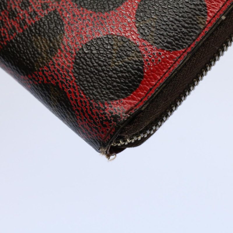 Louis Vuitton Monogram Yayoi Kusama Dots Zippy Wallet Red M60450  ar10874 - Image 7