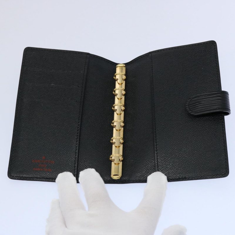 Louis Vuitton Epi Agenda PM Day Planner Cover Black R20052  ar10924 - Image 8
