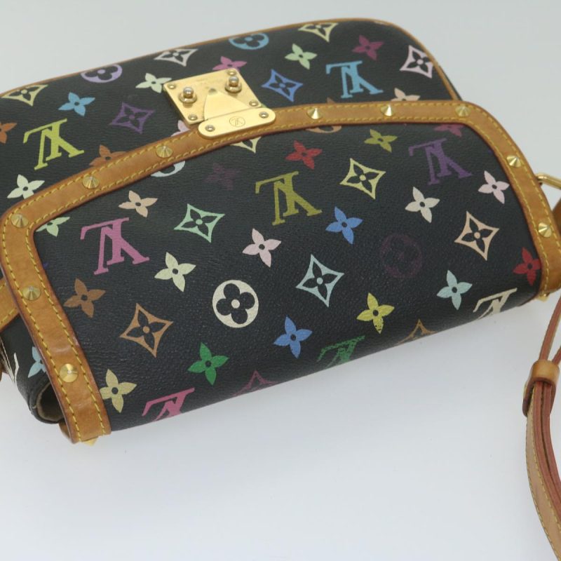Louis Vuitton Monogram Multicolor Sologne Bag Black M92639  ar10967B - Image 6