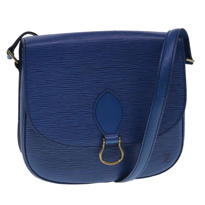 Louis Vuitton Epi Saint Cloud GM Shoulder Bag Toledo Blue M52195  ar12562