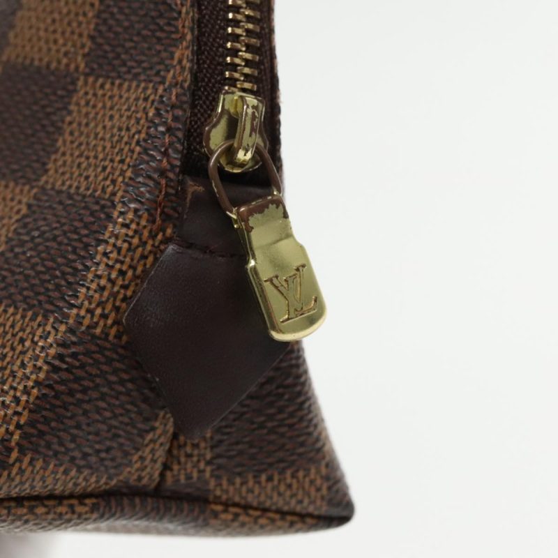 Louis Vuitton Damier Ebene Pochette Cosmetic PM Pouch N47516  ar12569 - Image 8