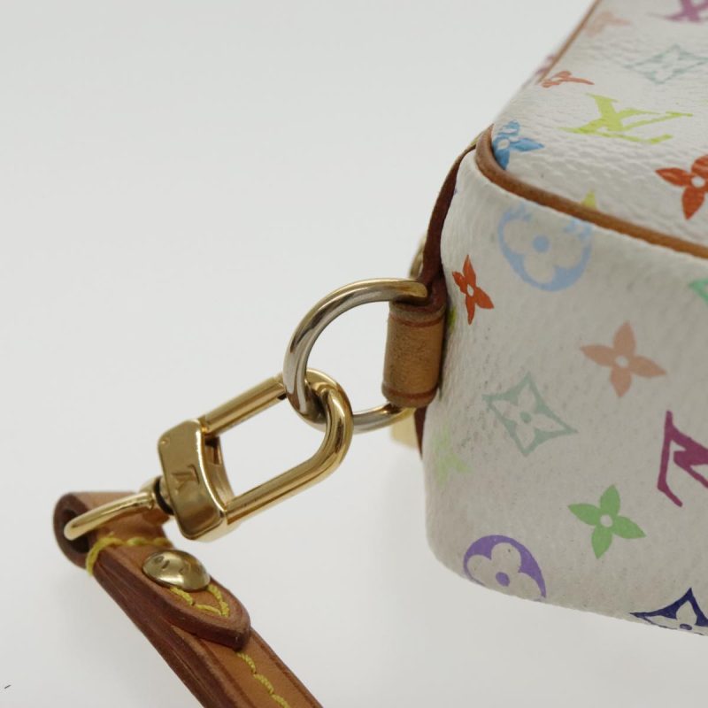 Louis Vuitton Monogram Multicolor Trousse Wapity Pouch White M58033 Auth ar12712 - Image 9