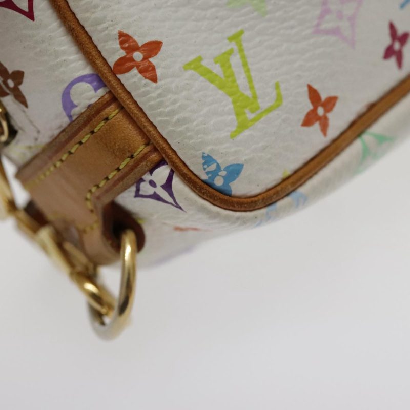 Louis Vuitton Monogram Multicolor Trousse Wapity Pouch White M58033 Auth ar12712 - Image 7