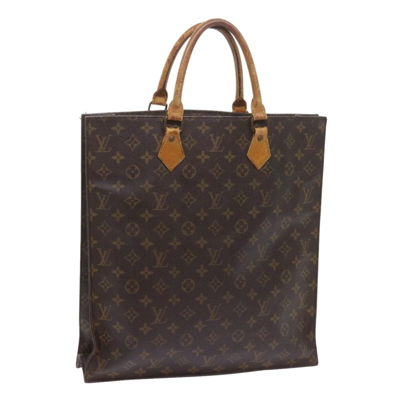 Louis Vuitton Monogram Sac Plat Hand Bag M51140  bs10123