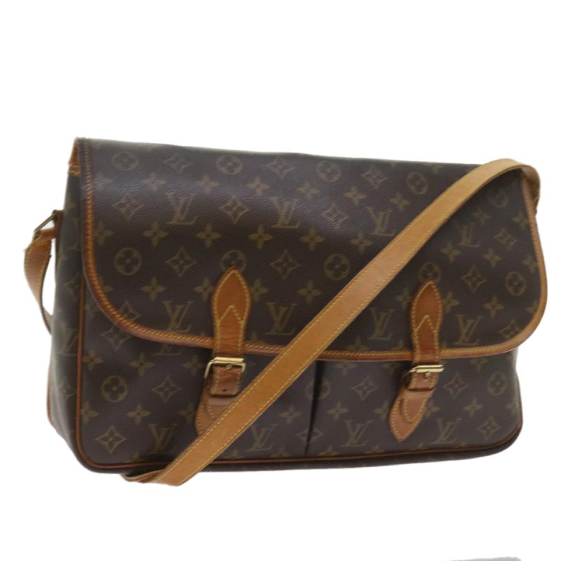 Louis Vuitton Monogram Gibeciere GM Shoulder Bag M42246  bs10124