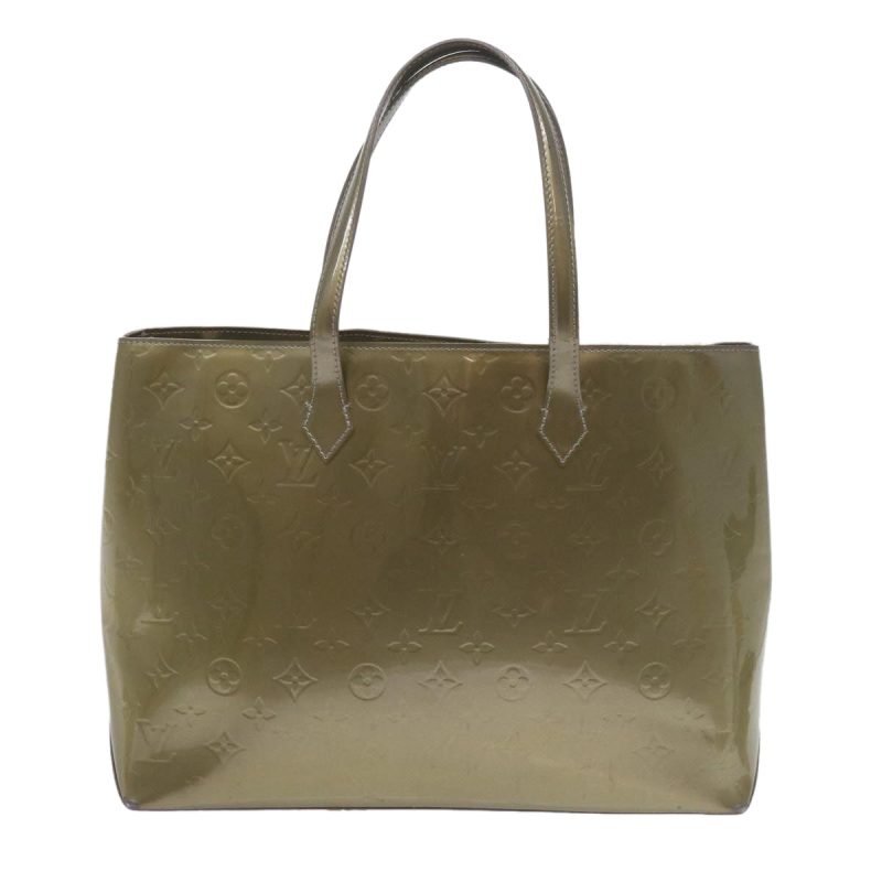 Louis Vuitton Vernis Wilshire MM Hand Bag Gris Art Deco M91648  bs10298 - Image 2
