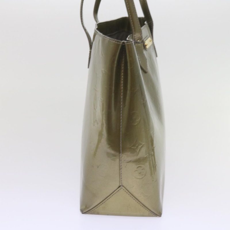 Louis Vuitton Vernis Wilshire MM Hand Bag Gris Art Deco M91648  bs10298 - Image 4