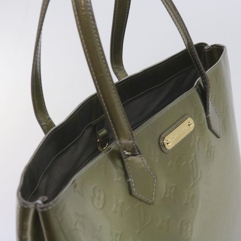 Louis Vuitton Vernis Wilshire MM Hand Bag Gris Art Deco M91648  bs10298 - Image 6