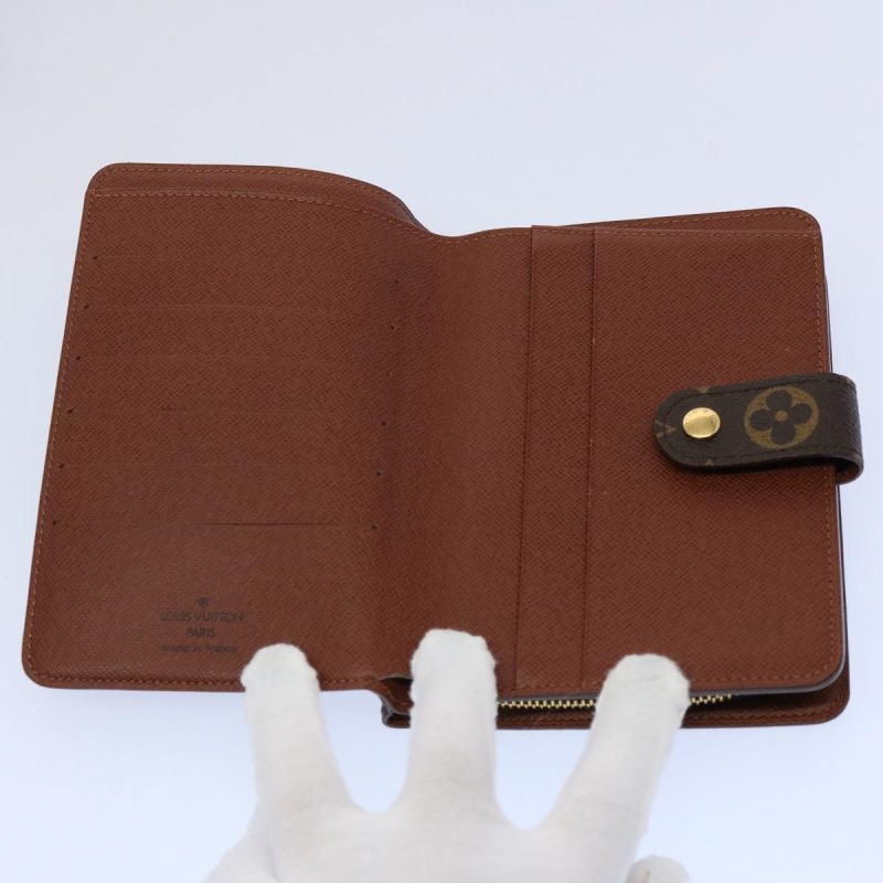 Louis Vuitton Monogram Porto Papie Zip Wallet M61207  bs10367 - Image 9