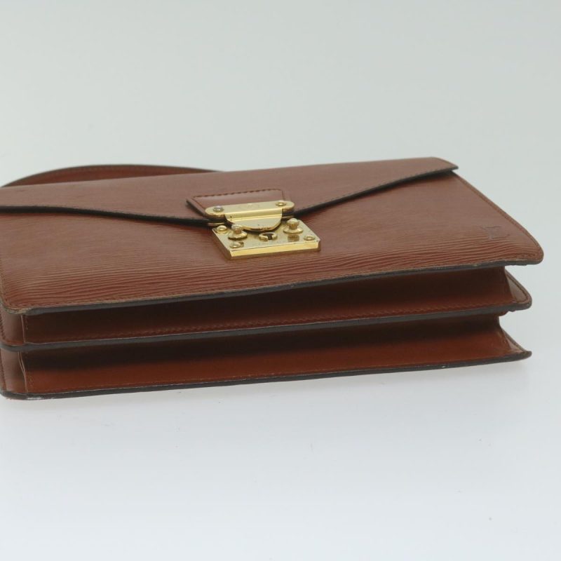 Louis Vuitton Epi Concorde Hand Bag Brown M52133  bs10587 - Image 5