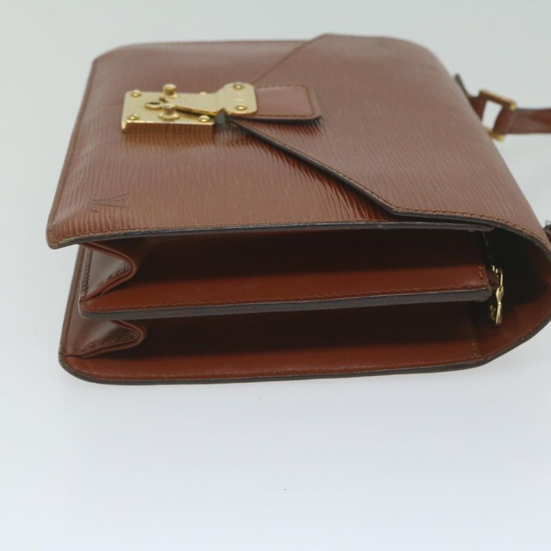 Louis Vuitton Epi Concorde Hand Bag Brown M52133  bs10587 - Image 3