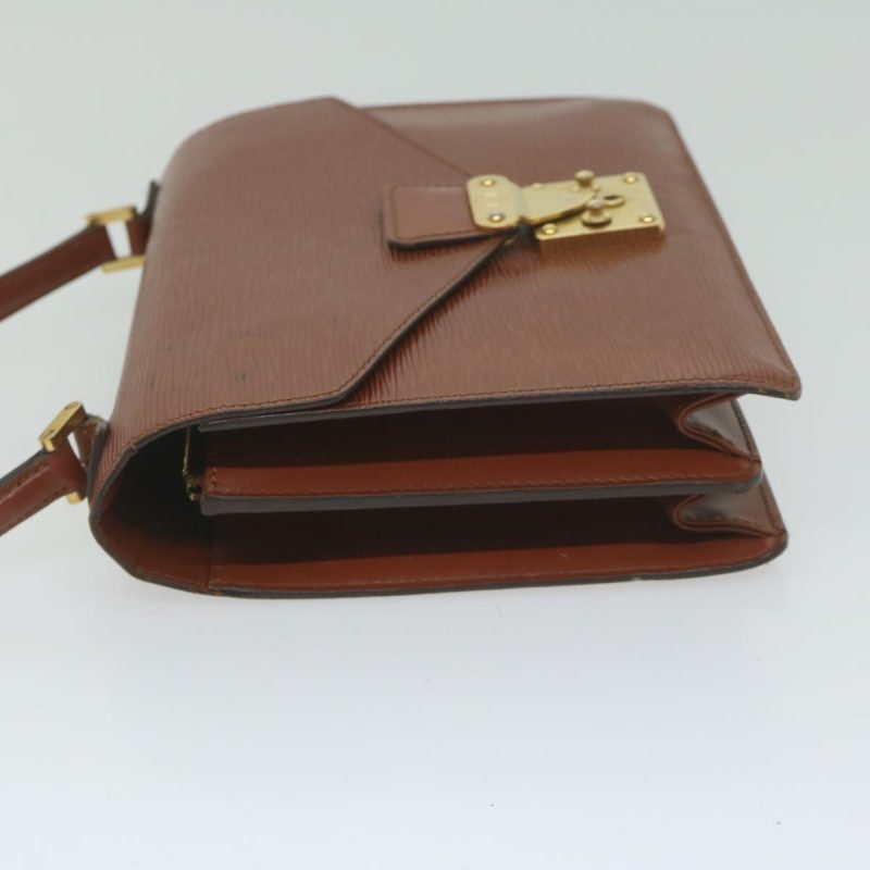 Louis Vuitton Epi Concorde Hand Bag Brown M52133  bs10587 - Image 4