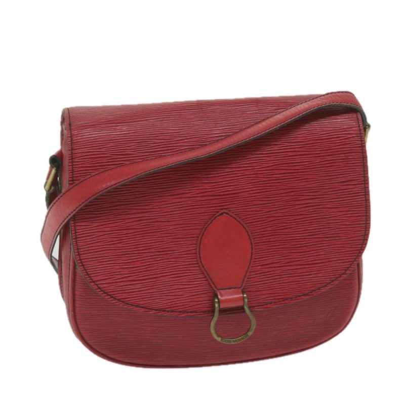 Louis Vuitton Epi Saint Cloud GM Shoulder Bag Red M52197  bs10589