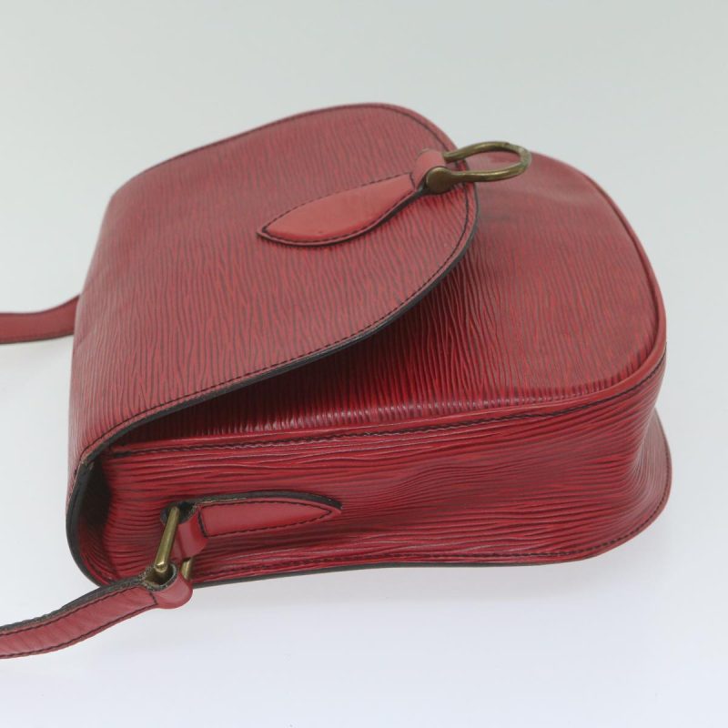 Louis Vuitton Epi Saint Cloud GM Shoulder Bag Red M52197  bs10589 - Image 4