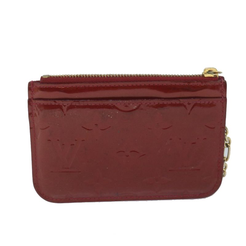 Louis Vuitton Vernis Pochette Cles NM Coin Purse Red M91669  bs10655 - Image 3