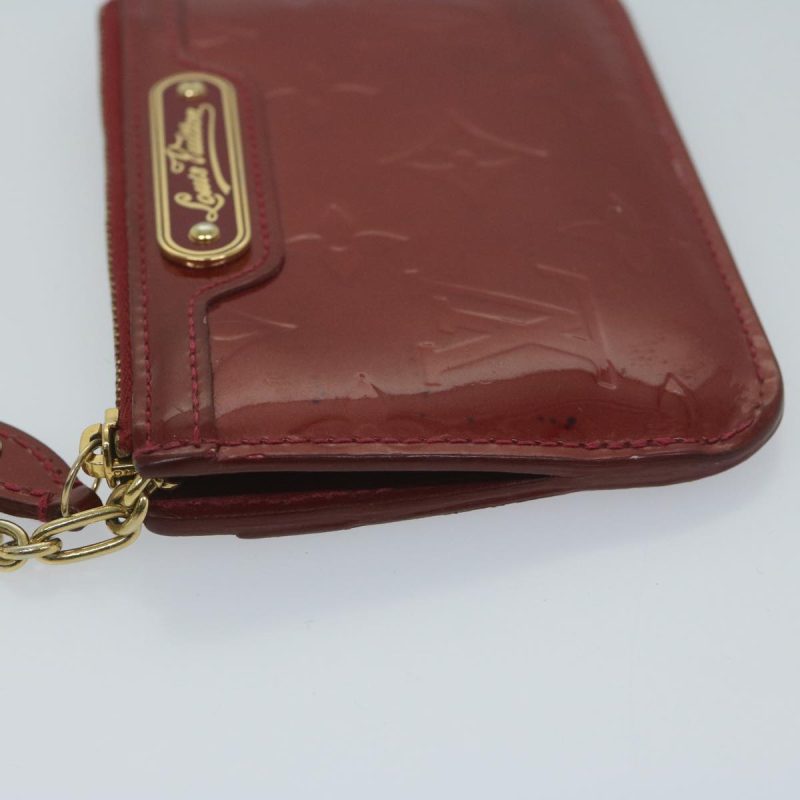 Louis Vuitton Vernis Pochette Cles NM Coin Purse Red M91669  bs10655 - Image 5