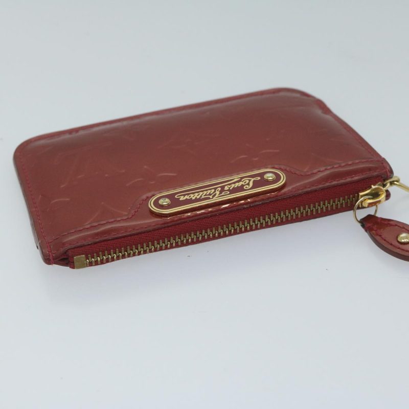 Louis Vuitton Vernis Pochette Cles NM Coin Purse Red M91669  bs10655 - Image 6