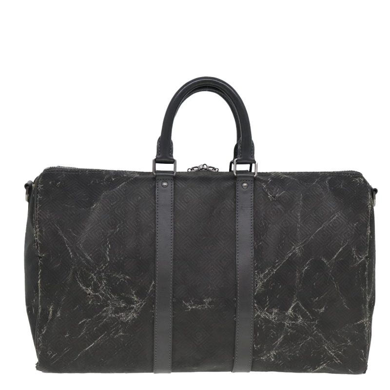 Louis Vuitton Damier Carbon Keepall Bandouliere 45 Bag Black N41324 Auth bs15288 - Image 2