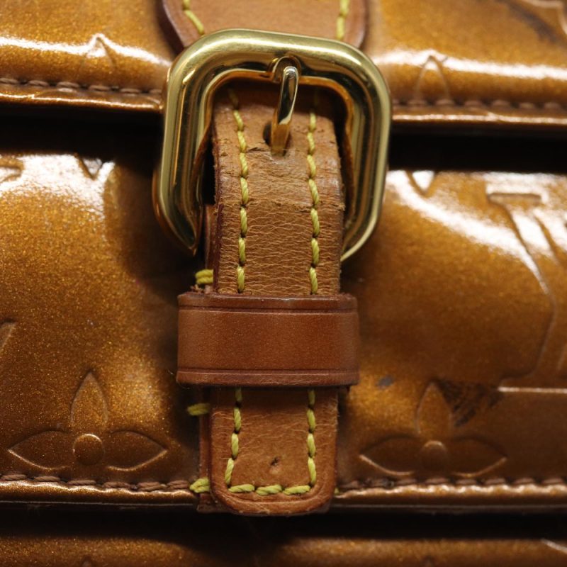 Louis Vuitton Monogram Vernis Christy MM Shoulder Bag Bronze M91109 Auth bs15305 - Image 8