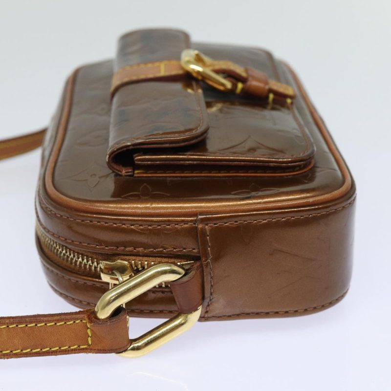 Louis Vuitton Monogram Vernis Christy MM Shoulder Bag Bronze M91109 Auth bs15305 - Image 4
