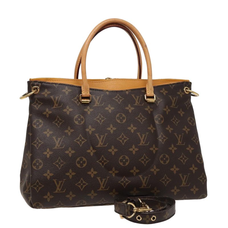 Louis Vuitton Monogram Pallas Hand Bag 2way Yellow Saffron M40929 Auth bs15348