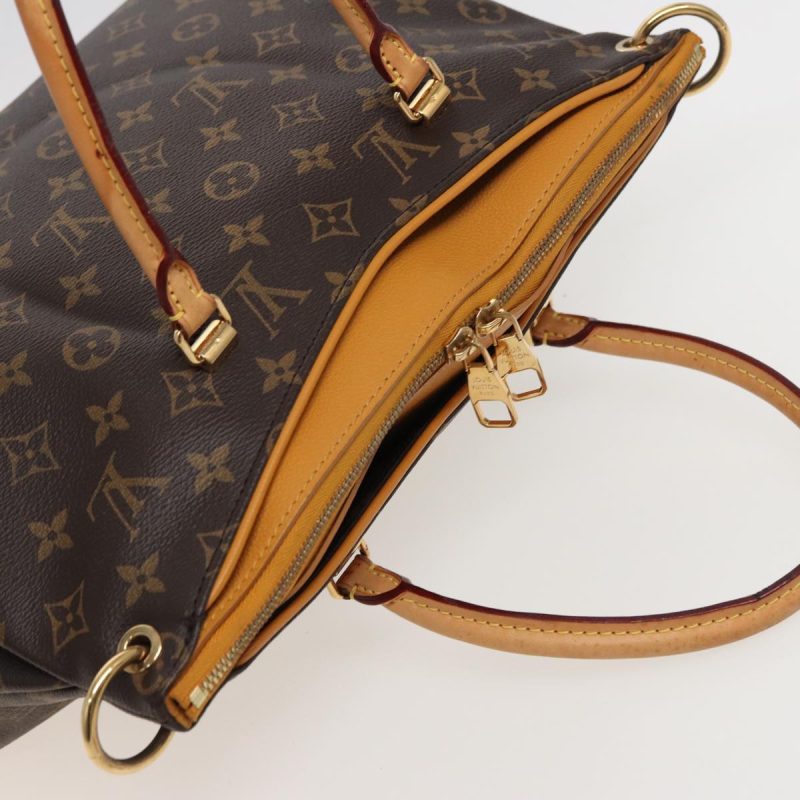 Louis Vuitton Monogram Pallas Hand Bag 2way Yellow Saffron M40929 Auth bs15348 - Image 7