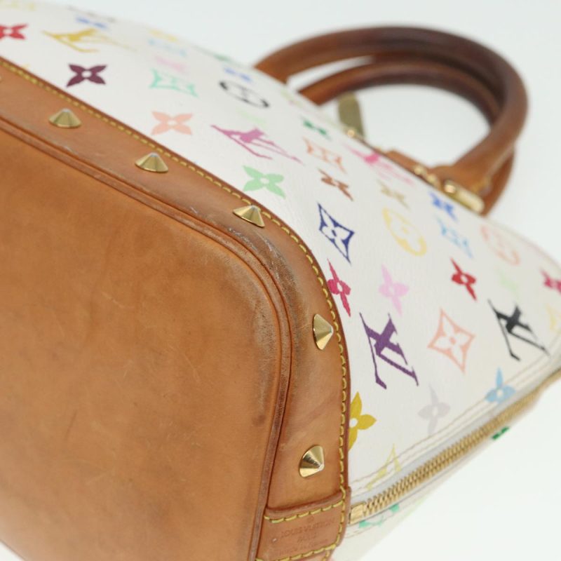 Louis Vuitton Monogram Multicolor Alma Hand Bag White M92647  bs15366 - Image 9