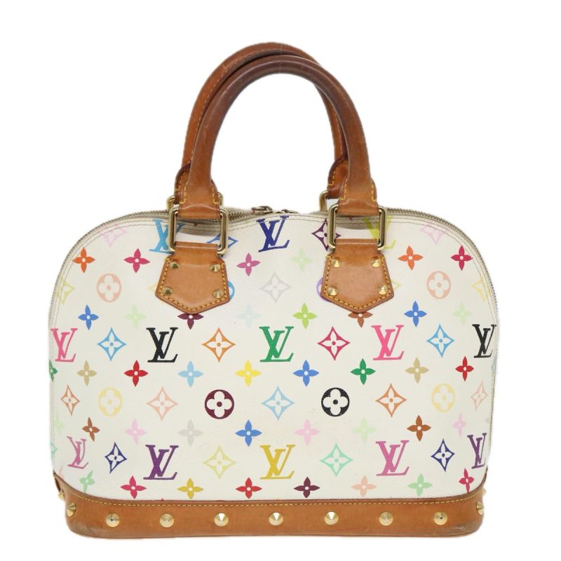 Louis Vuitton Monogram Multicolor Alma Hand Bag White M92647  bs15366 - Image 2